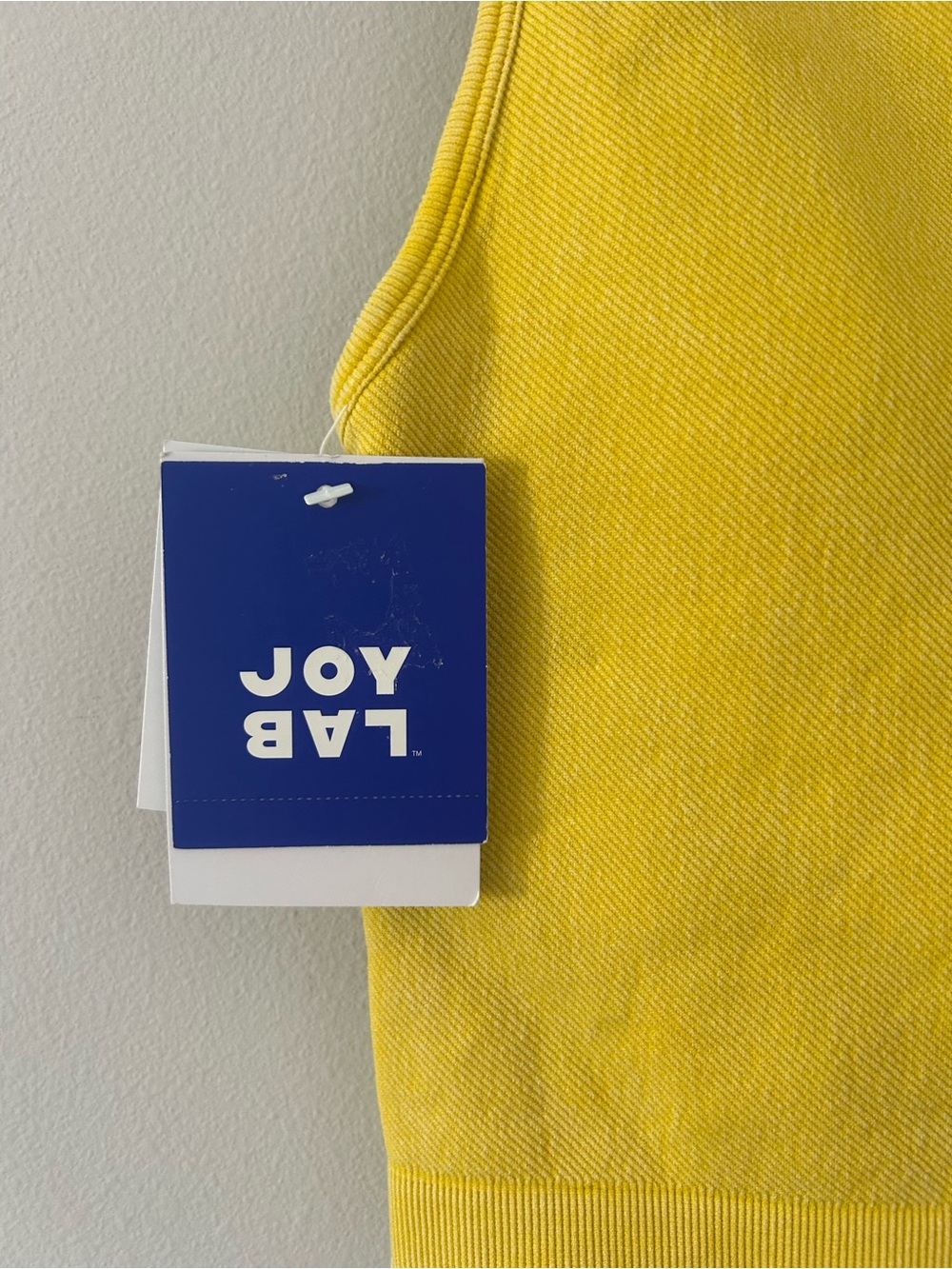 JoyLab Bright Yellow Ribbed Athletic Tank Women’s Size Medium (NWT) - Picture 4 of 8